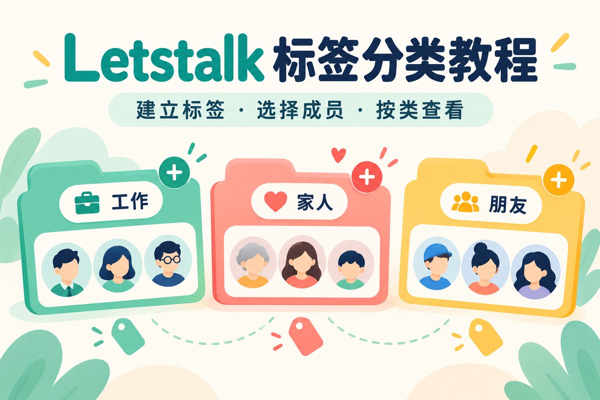 Letstalk 标签怎么用:建立分类、添加成员与按标签查看聊天